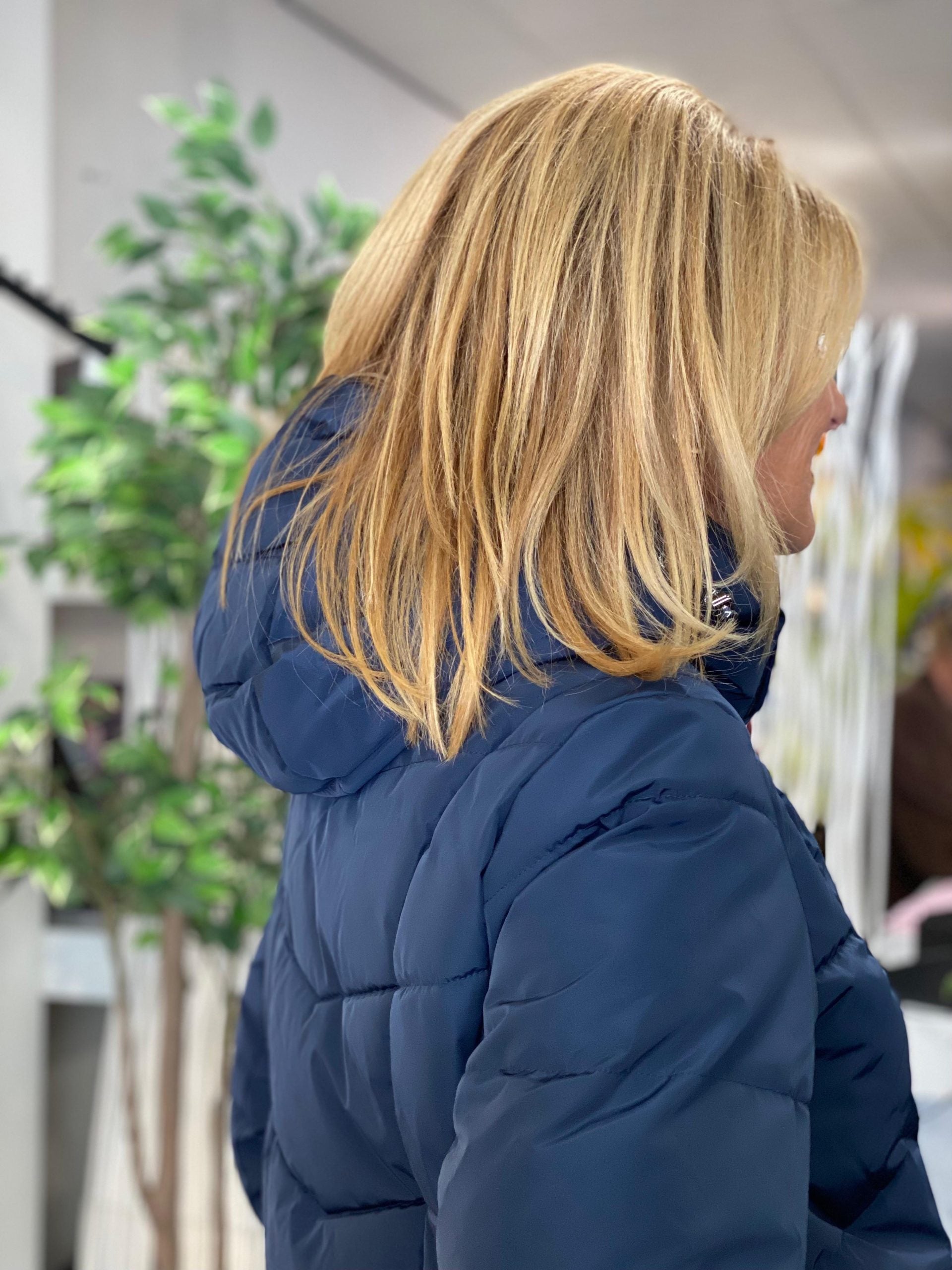 Covered Halflange Winterjas Adele 2 dark sapphire