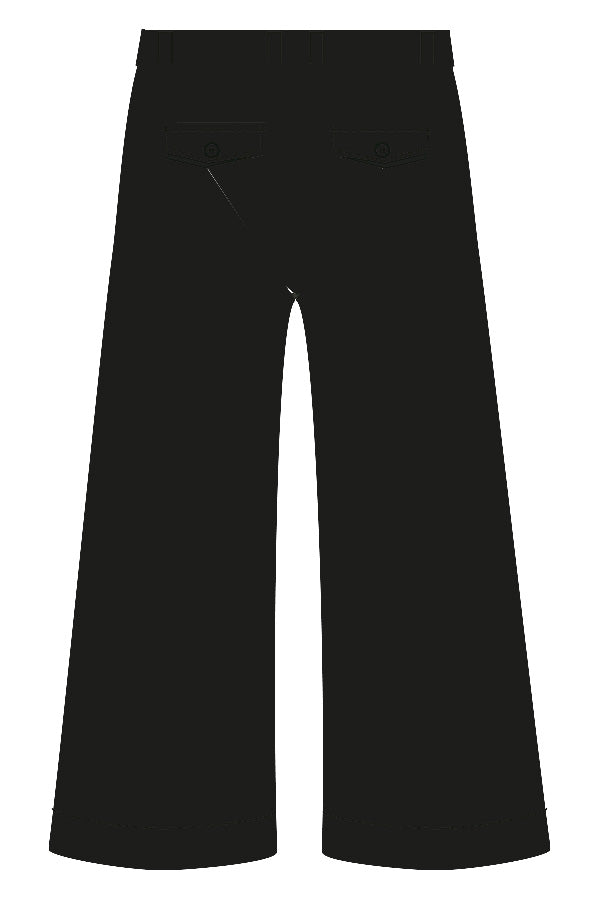 Mi Piace Travel Culotte Broek Pleated Waistband 202818 zwart