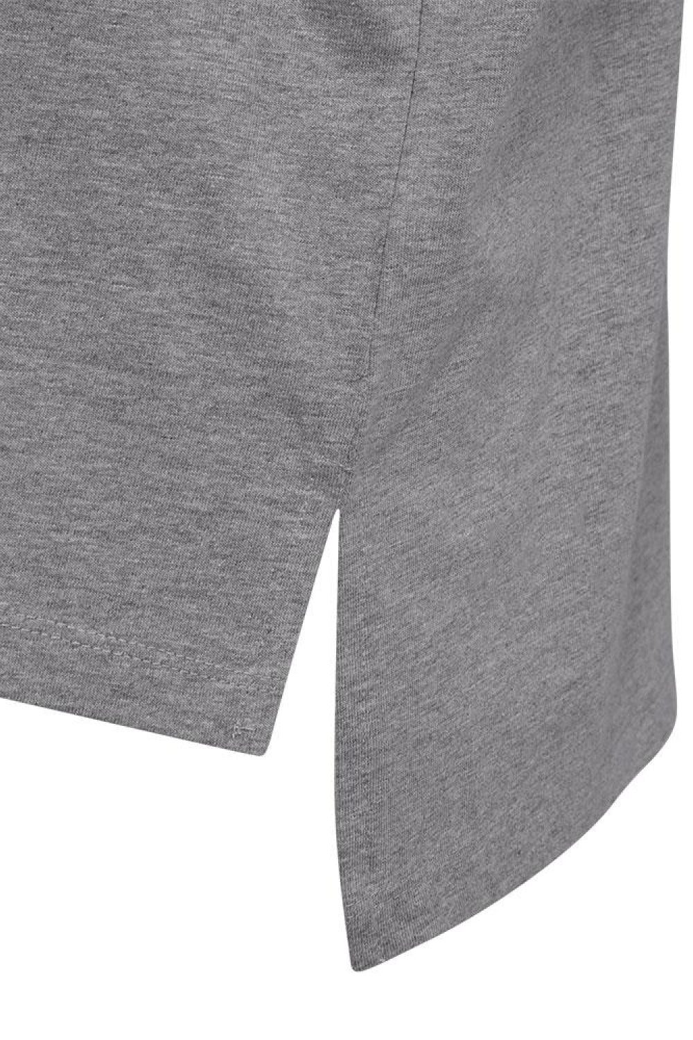 Freequent Carol Tee med. grey melange w. port royale burgundy