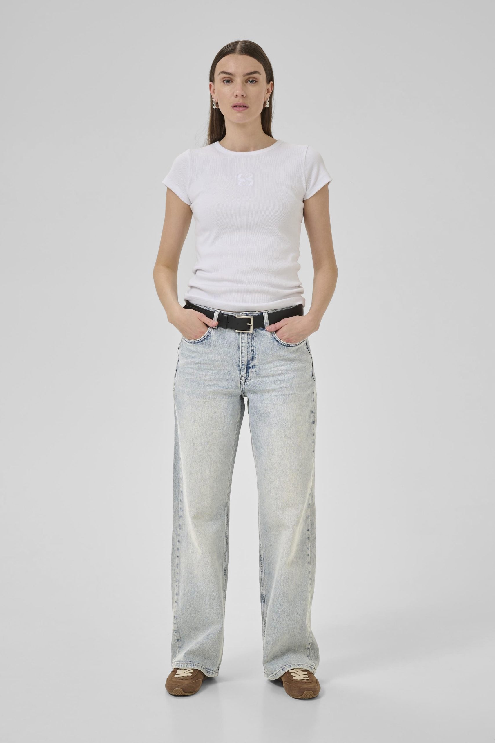 My Essential Wardrobe Jeans Louis 139 High Wide Broek L34 light blue wash