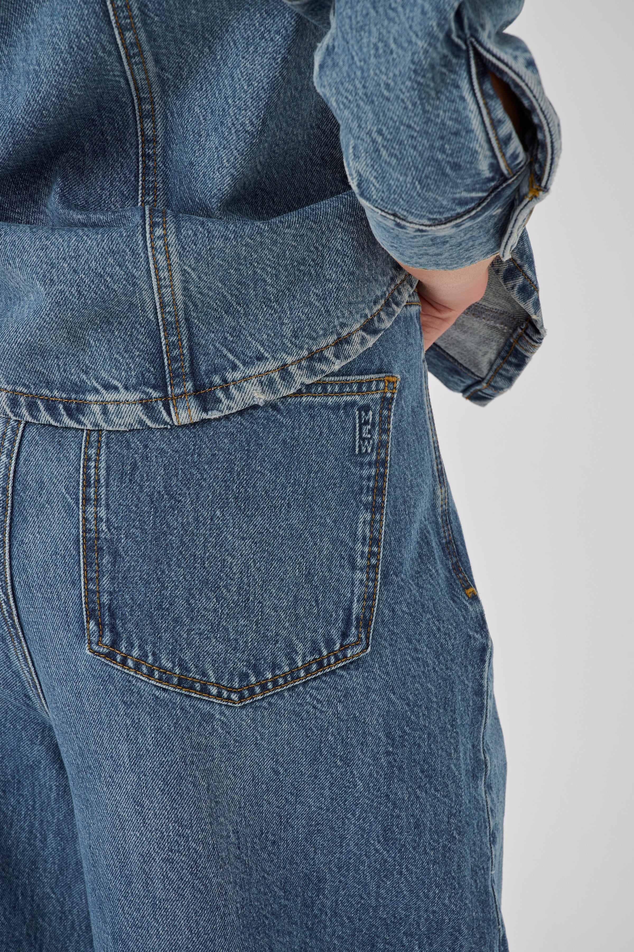 My Essential Wardrobe Jessie 174 Low Crotch X Wide L31 medium blue vintage wash