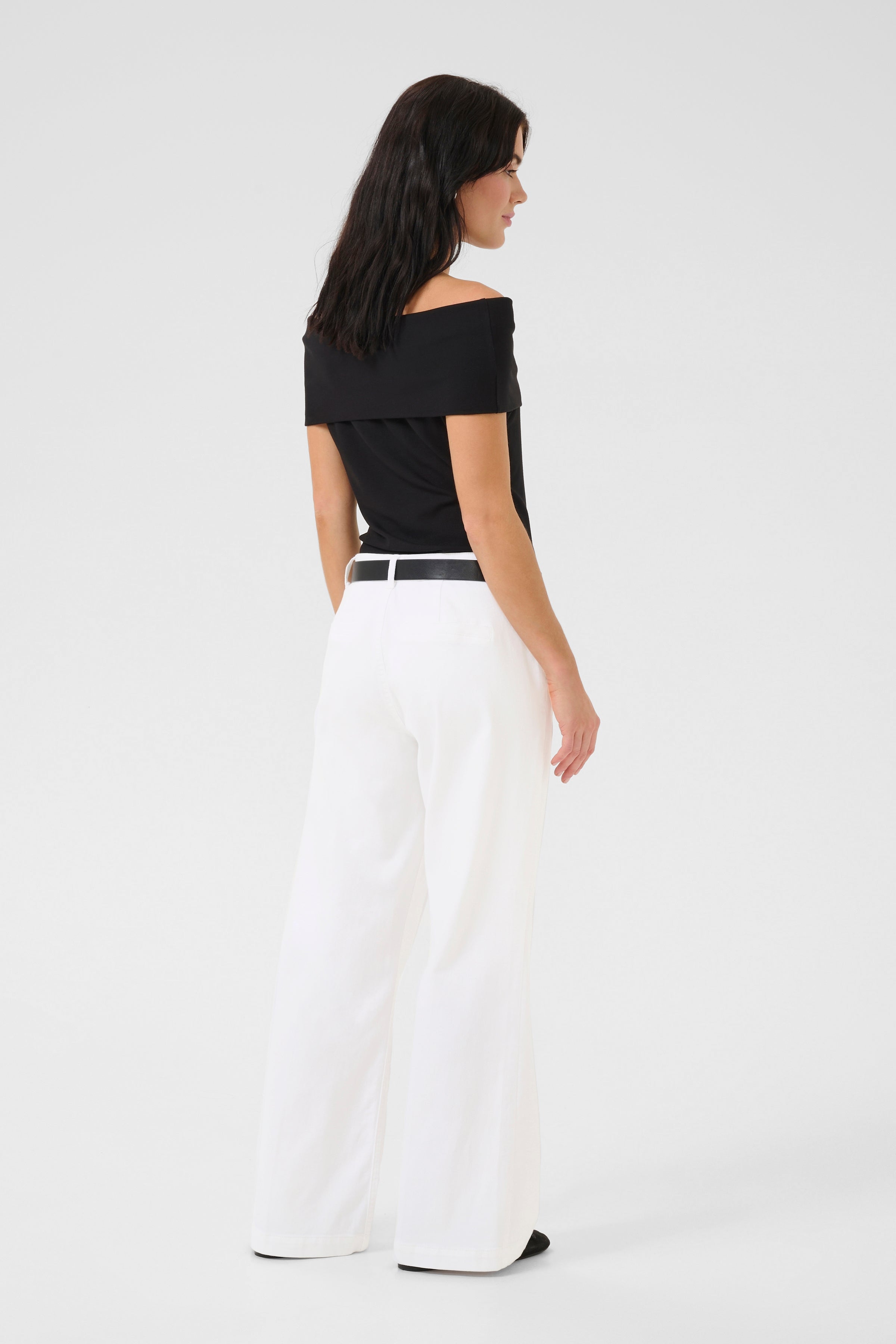 My Essential Wardrobe Lara 149 Wide Broek L34 bright white