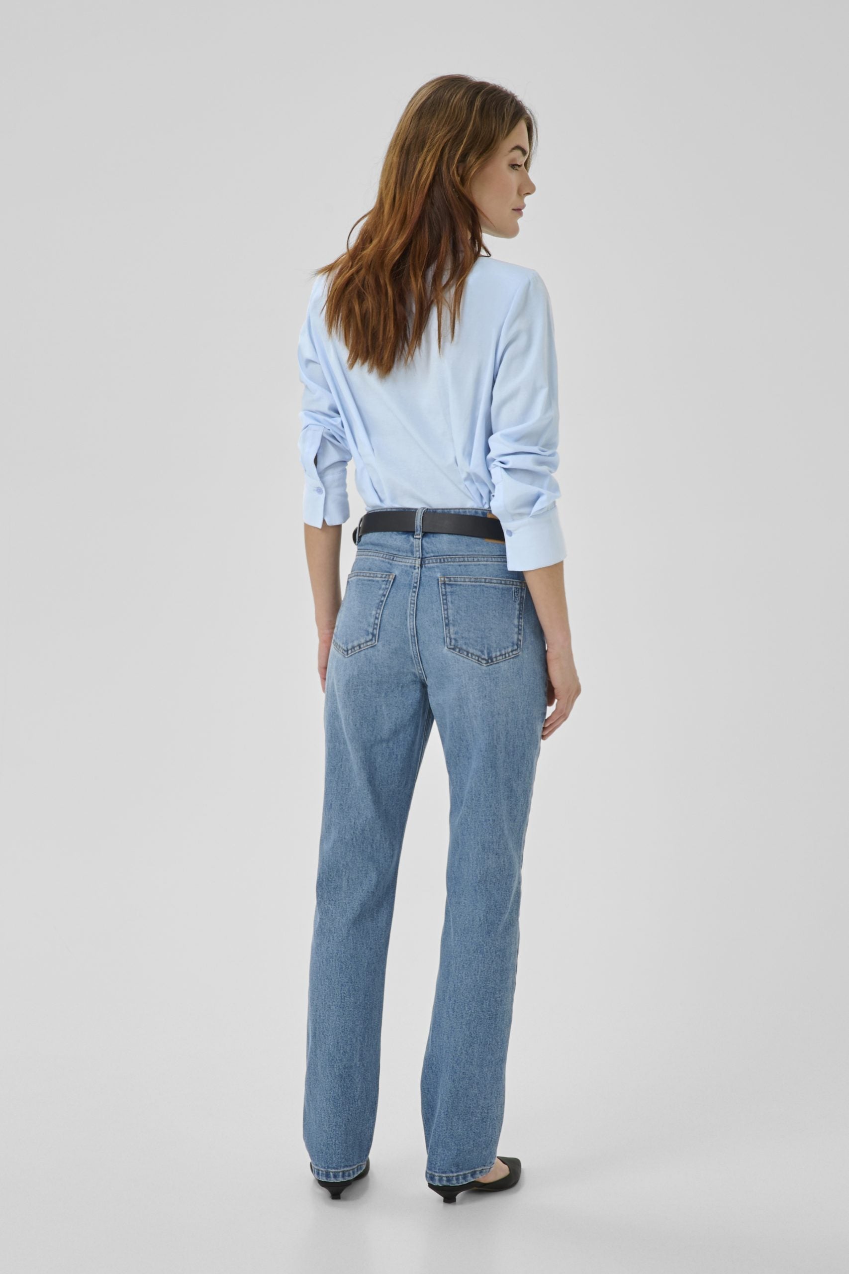 My Essential Wardrobe Vilda Shaped Blouse cashmere blue