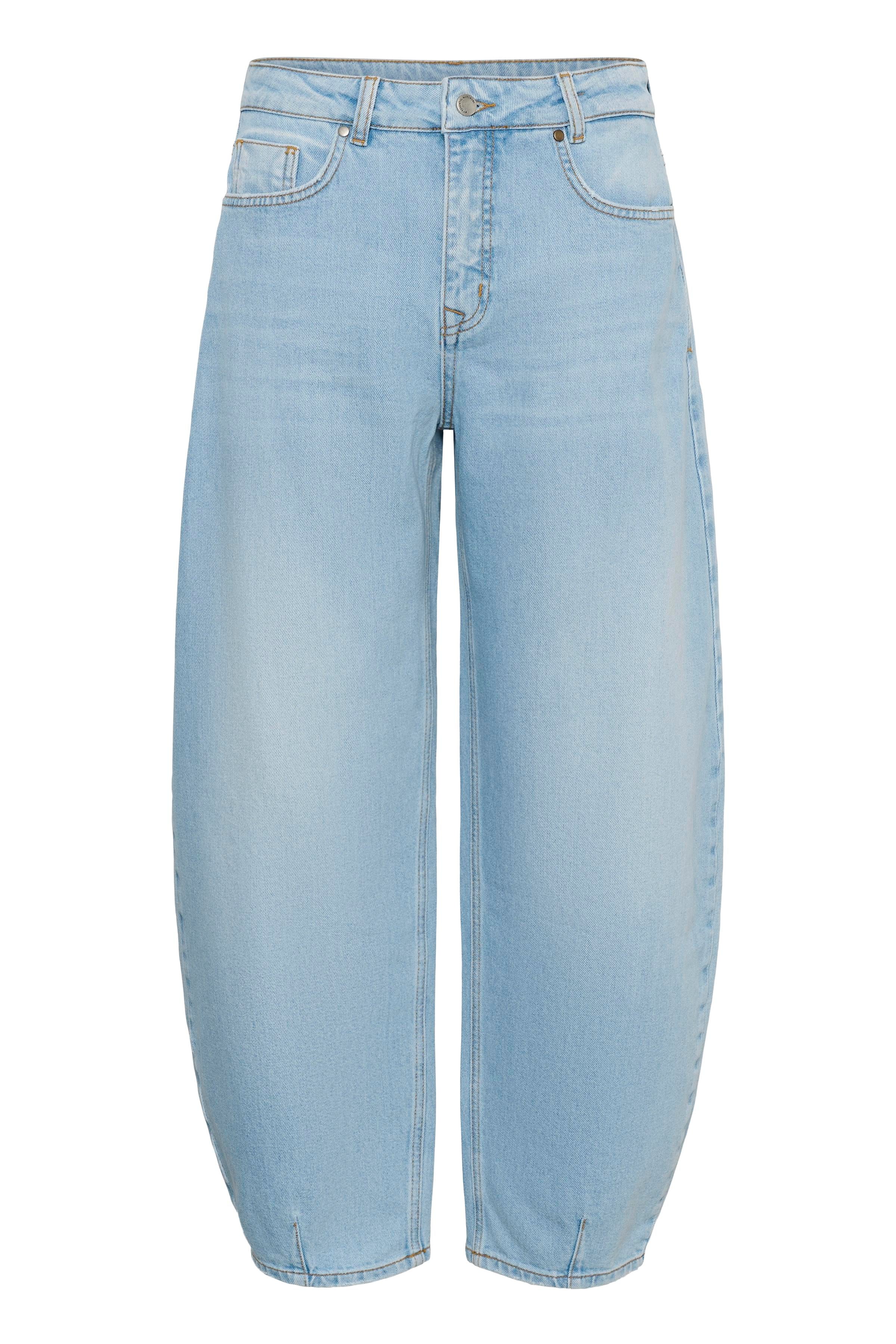 My Essential Wardrobe Lucy 139 Loose Barrel Broek baby blue wash