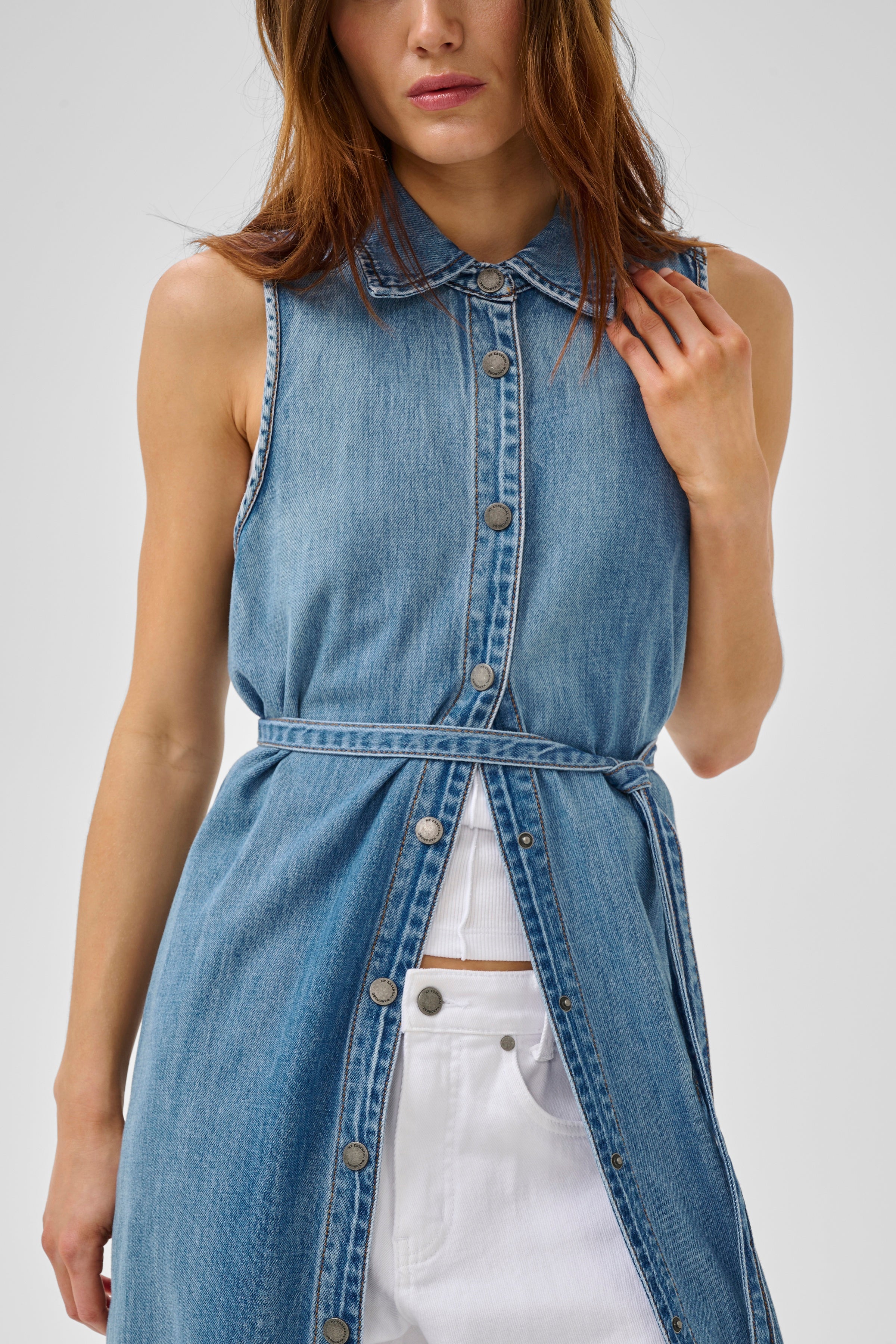 My Essential Wardrobe MWHilma 171 Jurk medium clear blue wash