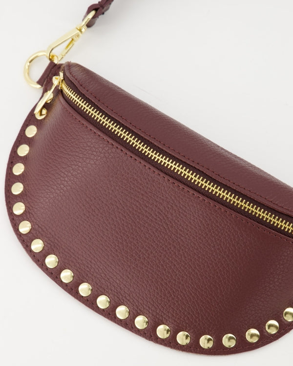 Debby Tas Leer Studs T288 bordeaux