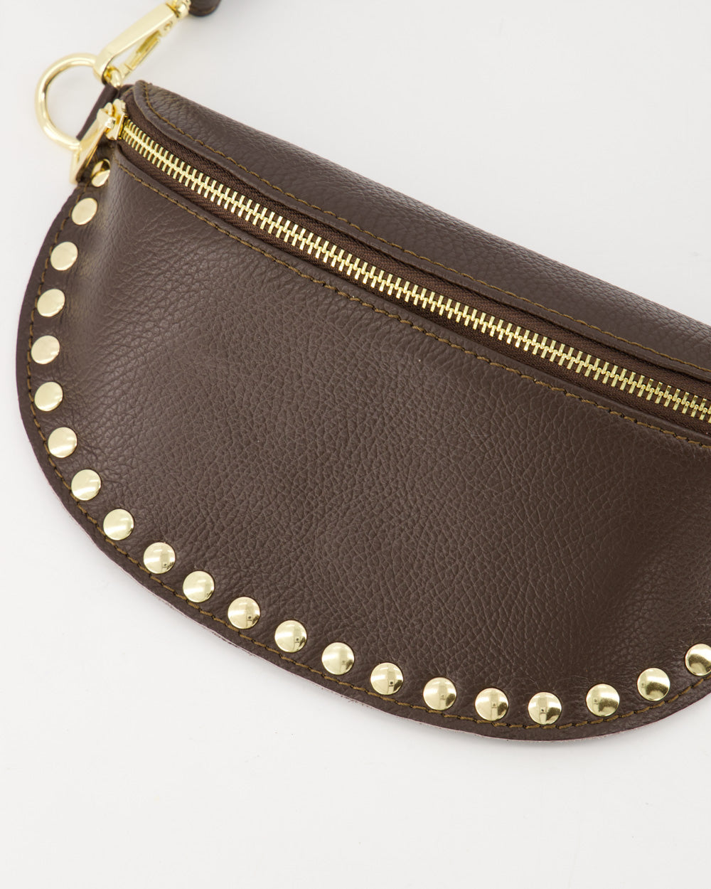 Debby Tas Leer Studs bruin /Goud T288