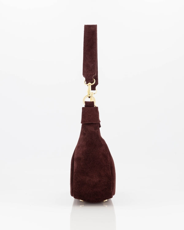 Vanya Schoudertas Suede T415 burgundy