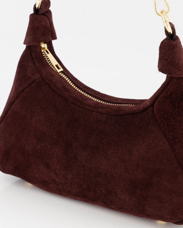 Vanya Schoudertas Suede T415 burgundy