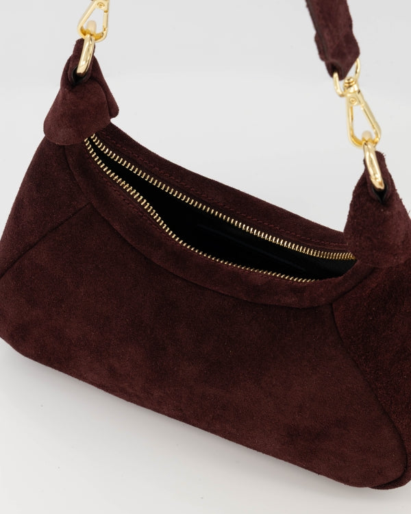 Vanya Schoudertas Suede T415 burgundy