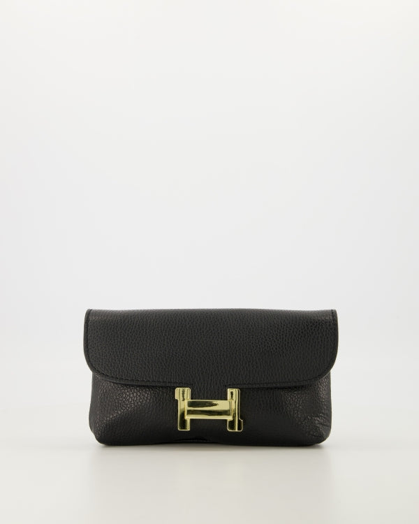Hilary Clutch Leer T224 zwart