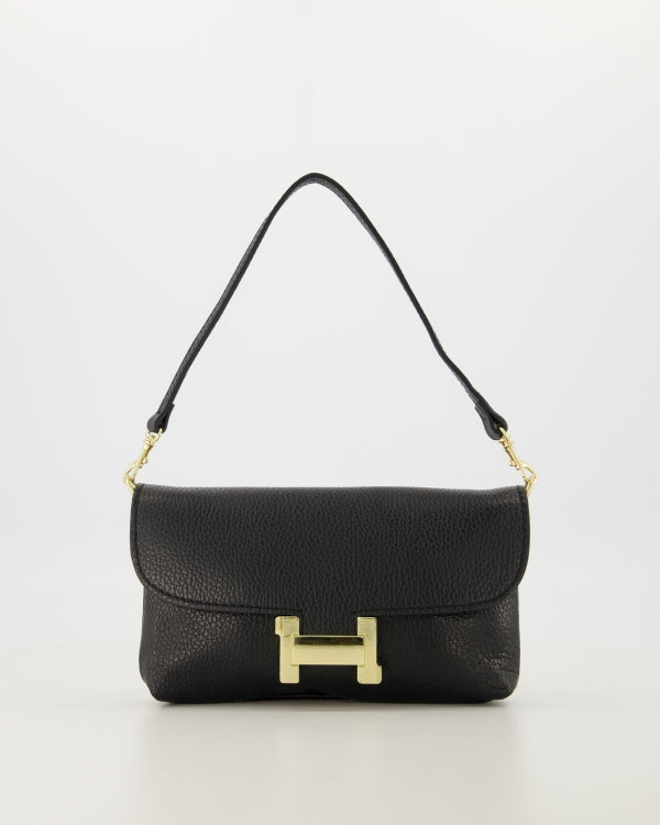 Hilary Clutch Leer T224 zwart