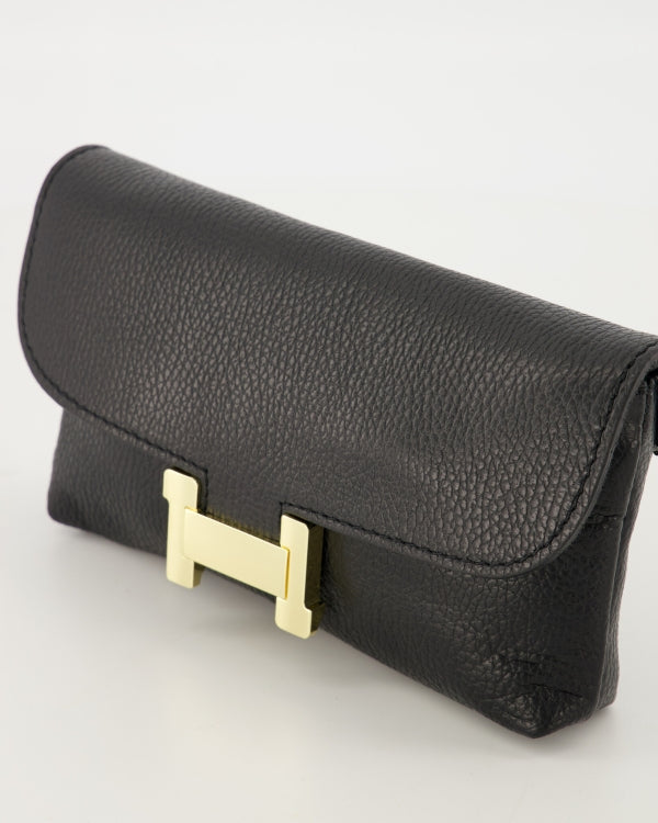 Hilary Clutch Leer T224 zwart
