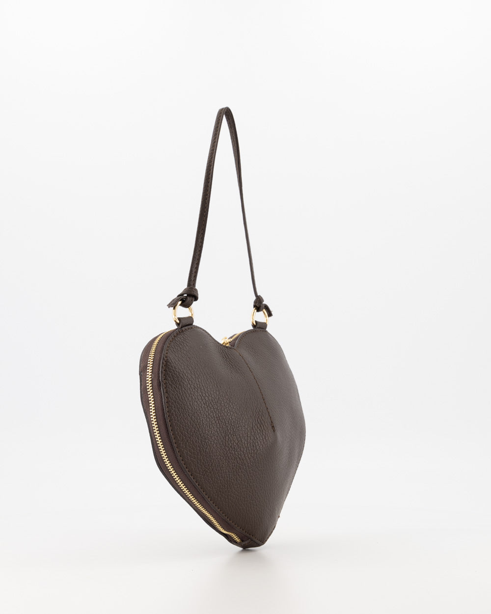 Tas lamour hart leer bruin/Goud T433