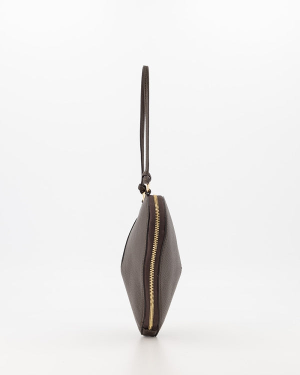 Tas lamour hart leer bruin/Goud T433