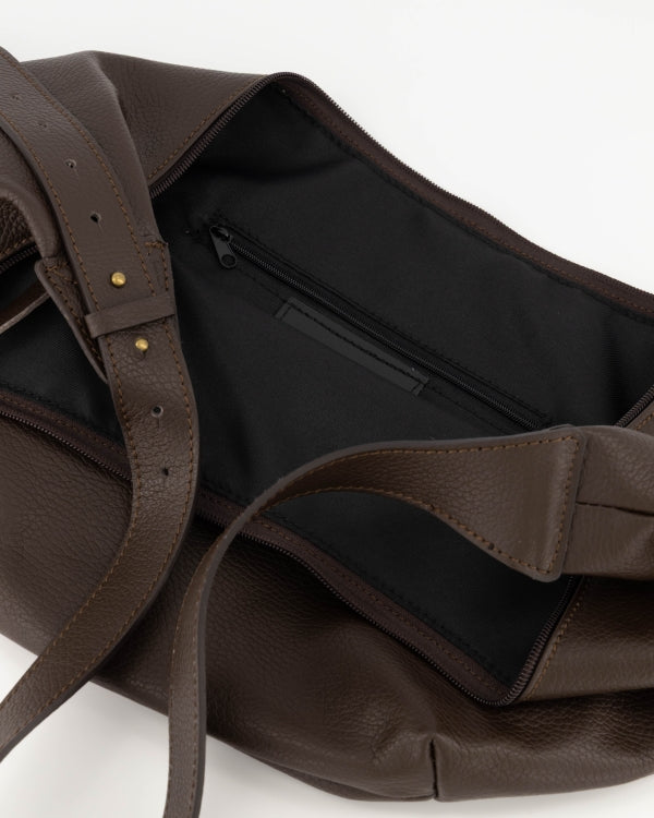 Parma Shopper Tas Leer T424 donkerbruin