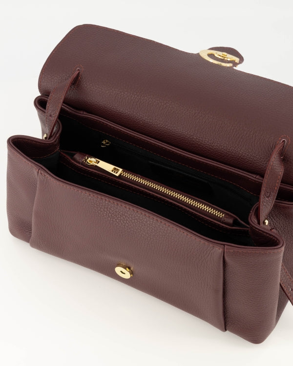 Cadiz Schoudertas Leer T433 bordeaux