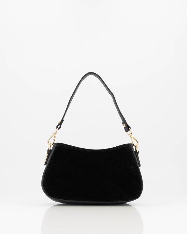 Rimini Handtas Suede/Leer T434 zwart