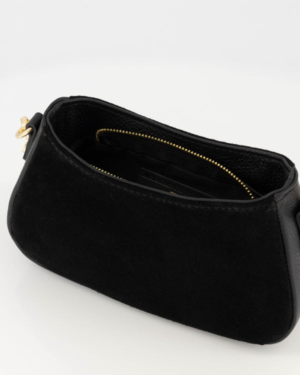 Rimini Handtas Suede/Leer T434 zwart