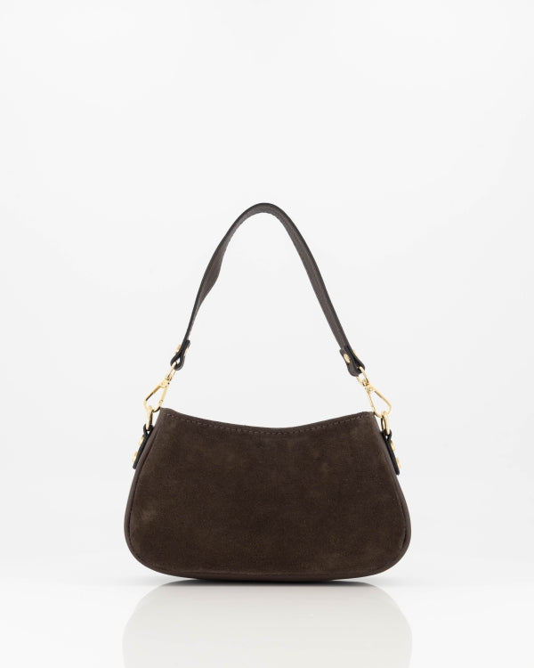 Rimini Handtas Suede/Leer T434 donkerbruin