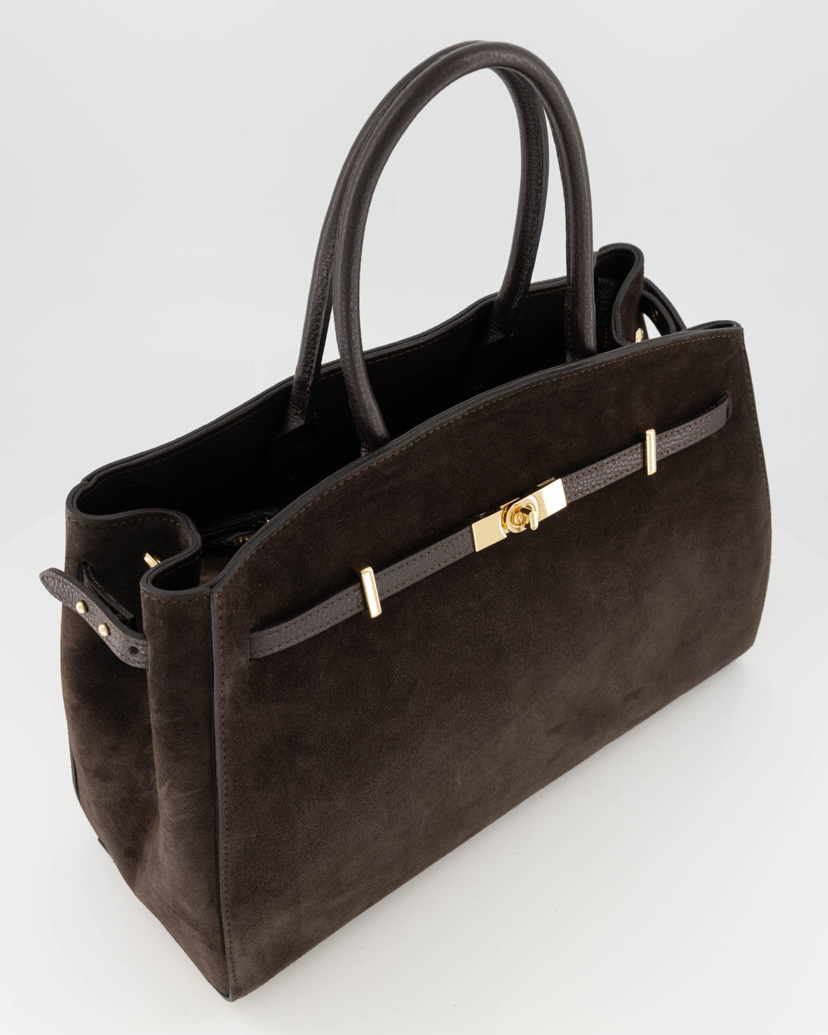 Braga Schoudertas Suede Donkerbruin T426