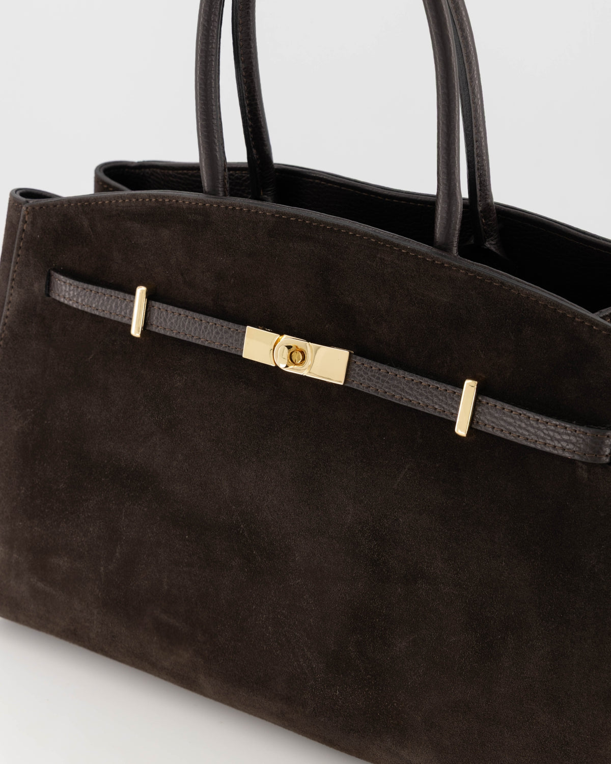 Braga Schoudertas Suede Donkerbruin T426