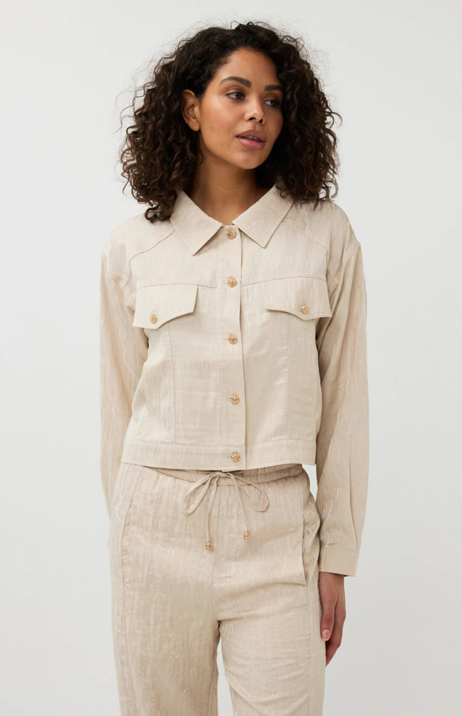 Esqualo Jacket Jacquard Sand SP25.14029