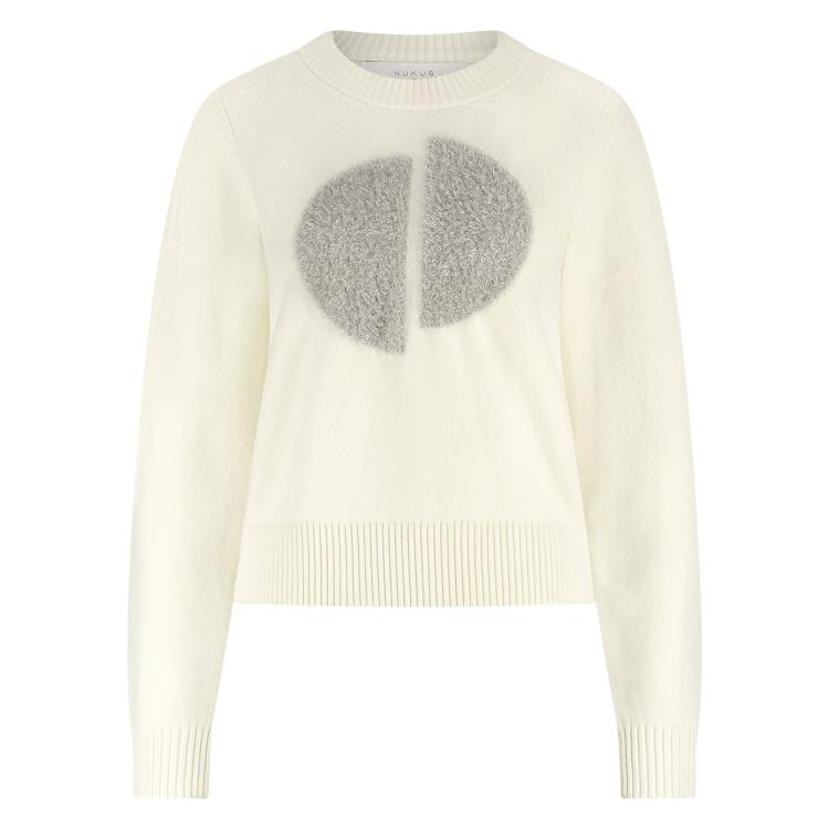 Nukus Intarsia Pullover trui offwhite