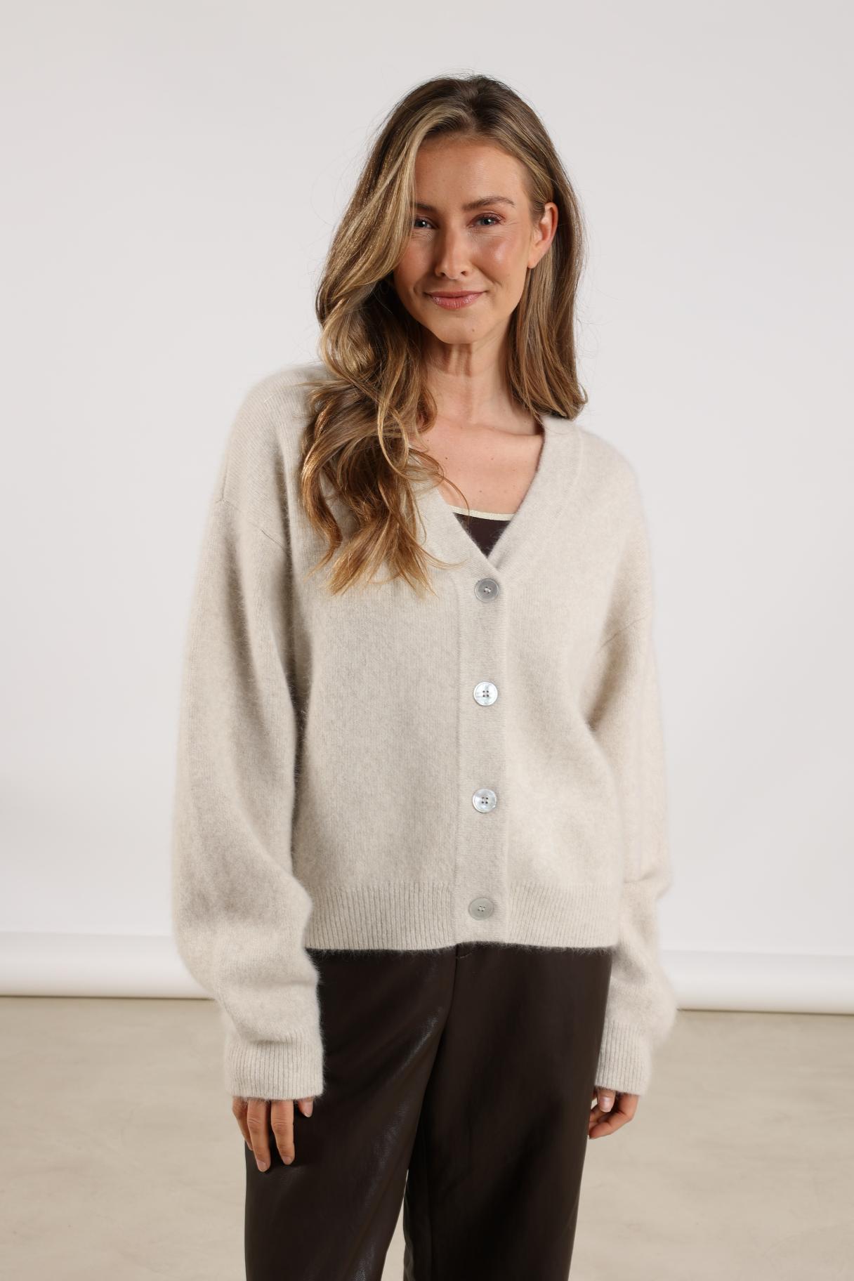 Nukus Magda Cardigan Vest off white