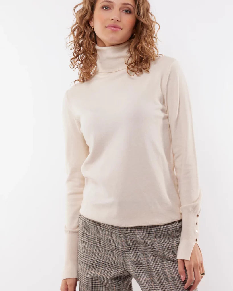 C&S Daye Knit Sweater wool white