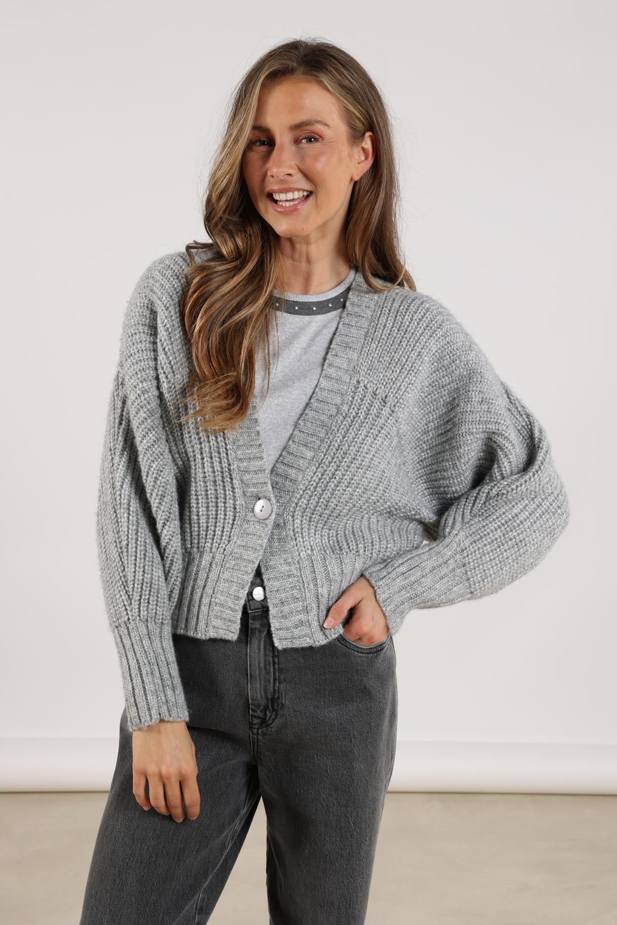 Nukus Jolijn Cardigan Vest light grey