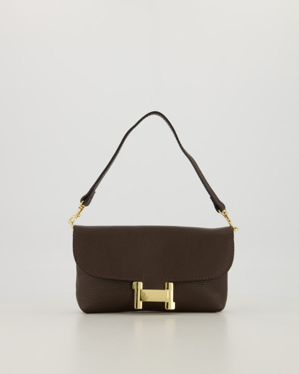 Hilary Clutch Leer T224 dark brown