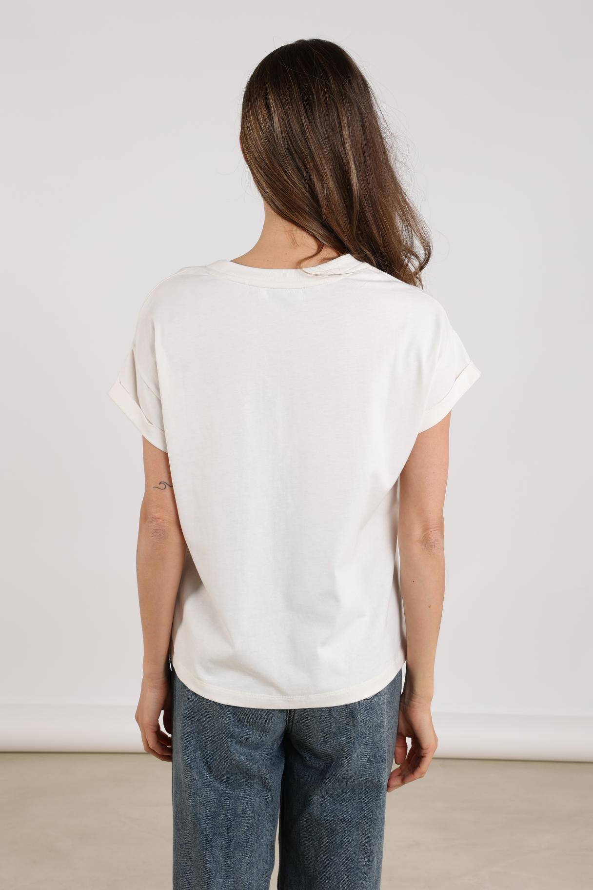 Nukus Lou Shirt offwhite donkerblauw