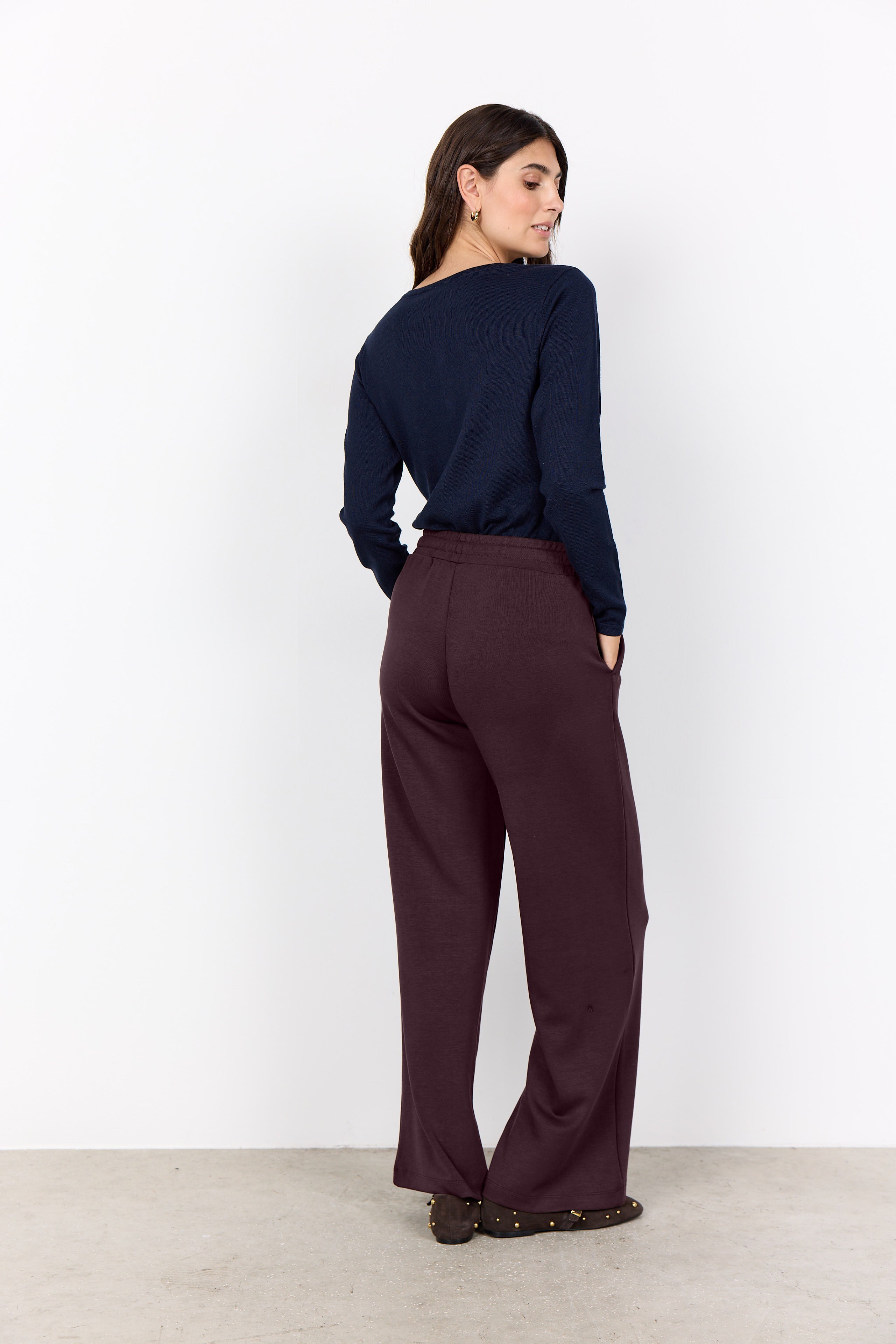 SoyaConcept Banu 116 Broek Wijde Pijp choco