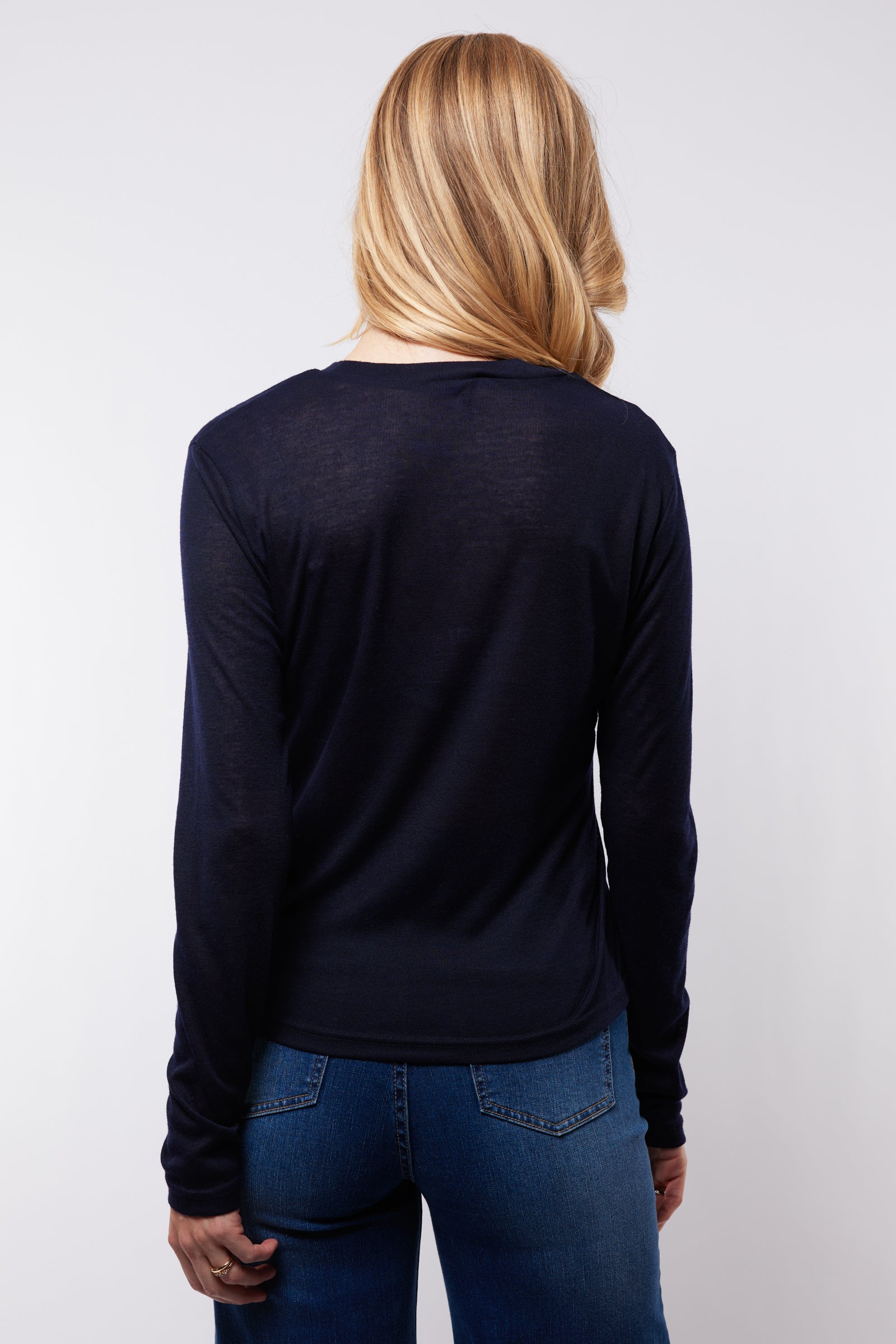 C&S Angel Knit Pullover midnight blue