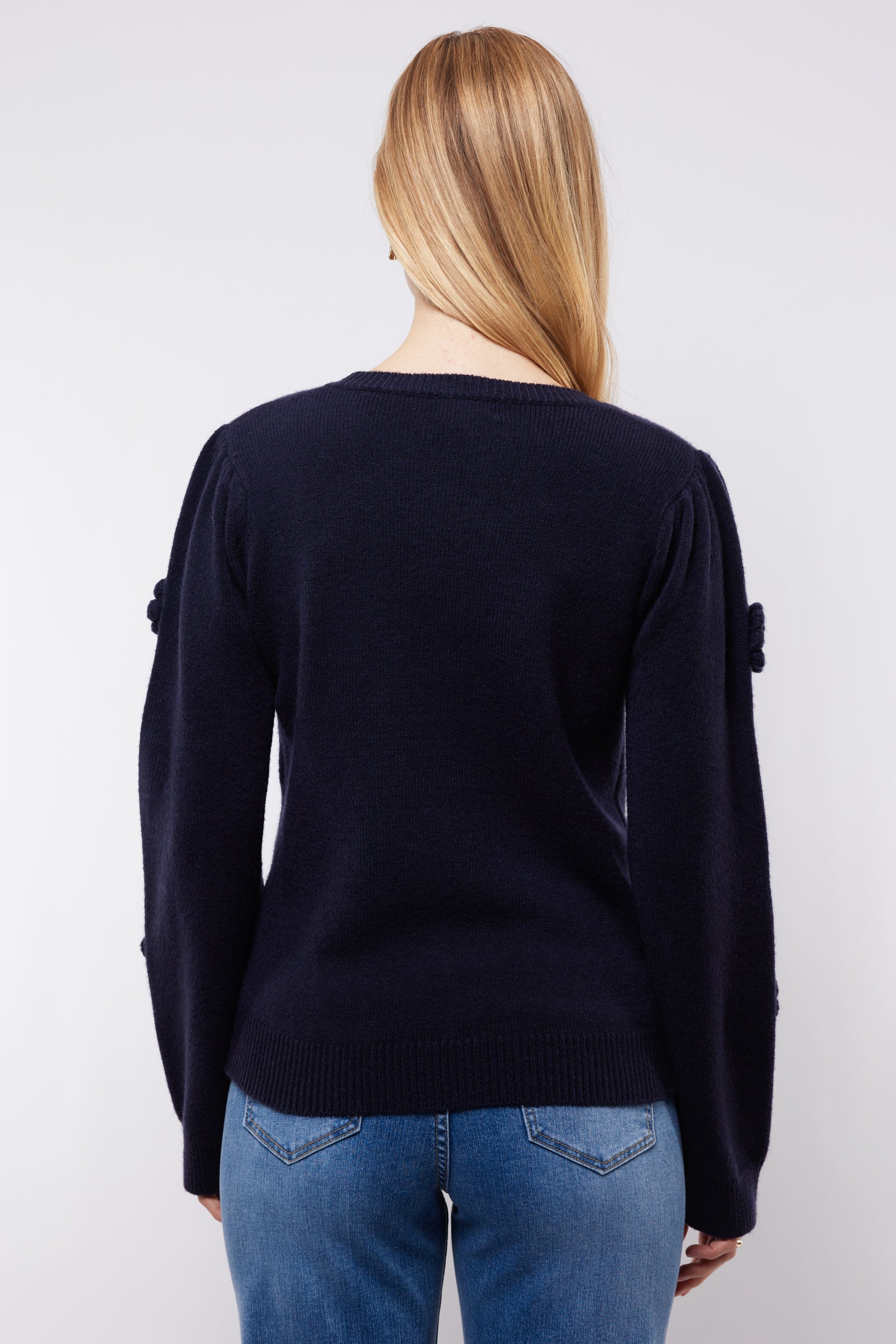 C&S Amira Knit Top midnight blue