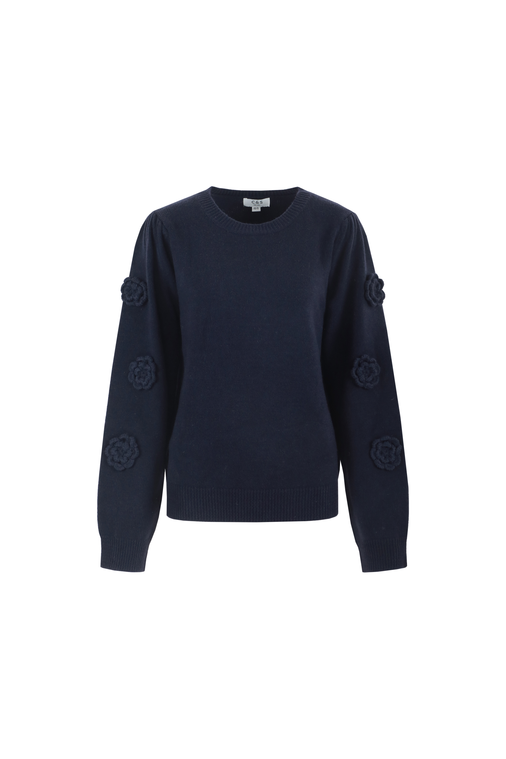 C&S Amira Knit Top midnight blue