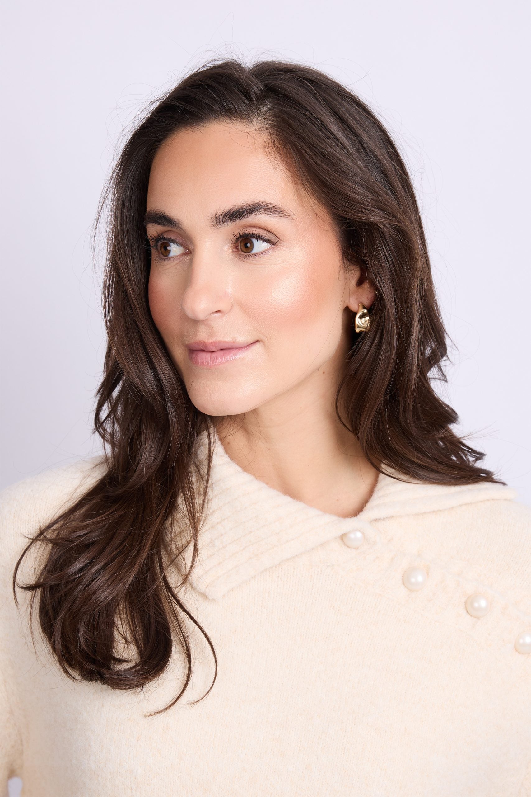 C&S Kelsey Knit Pullover zand