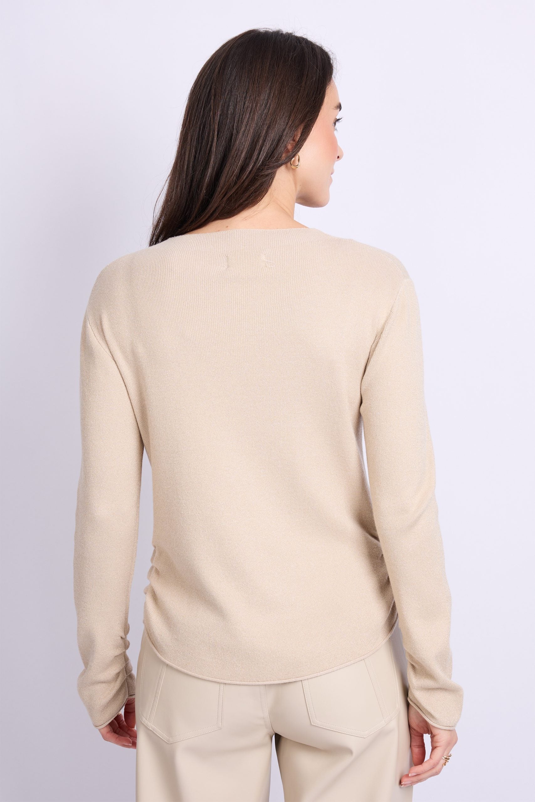 C&S Kristen Knit Pullover zand
