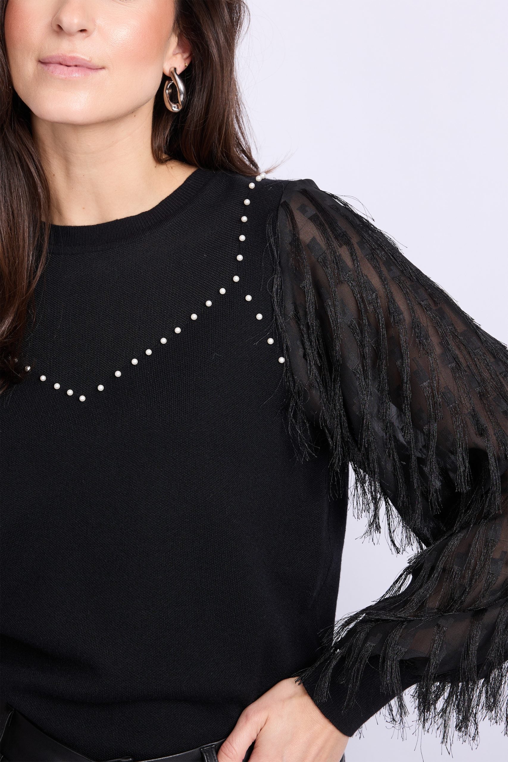 C&S Karlijn Knit Pullover zwart