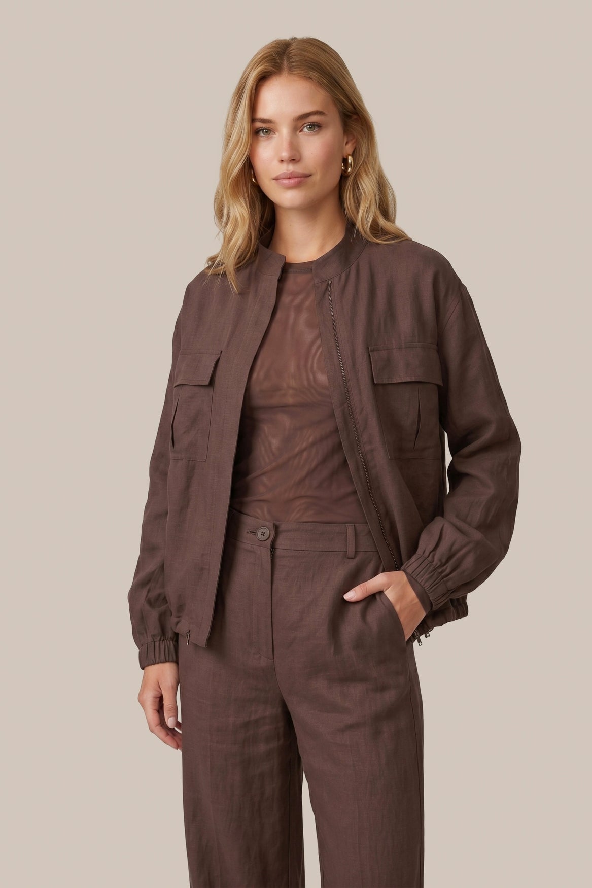 C&S Jinora Jacket mocha brown