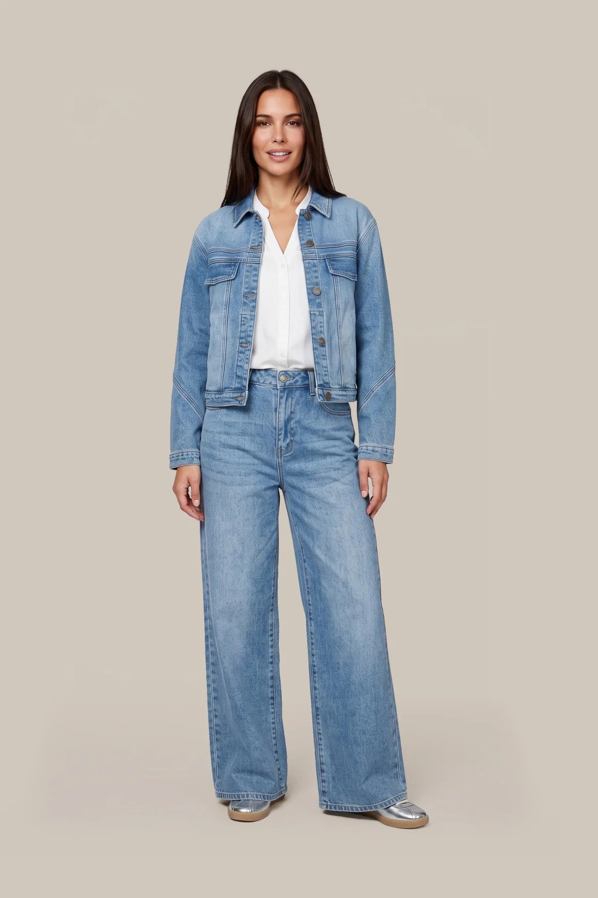 G-maxx Líona Jacket Denim Mid Blue