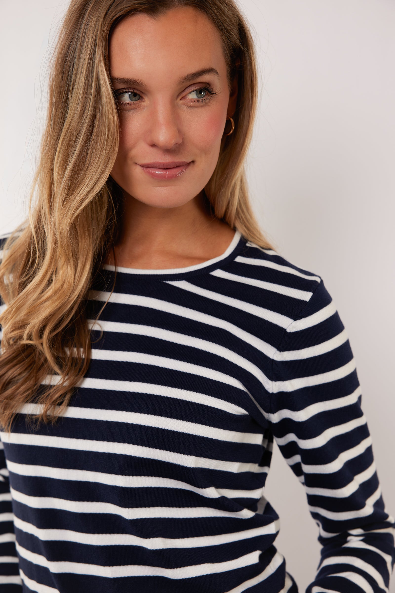 G-maxx Alianna Top dark sapphire / wool white