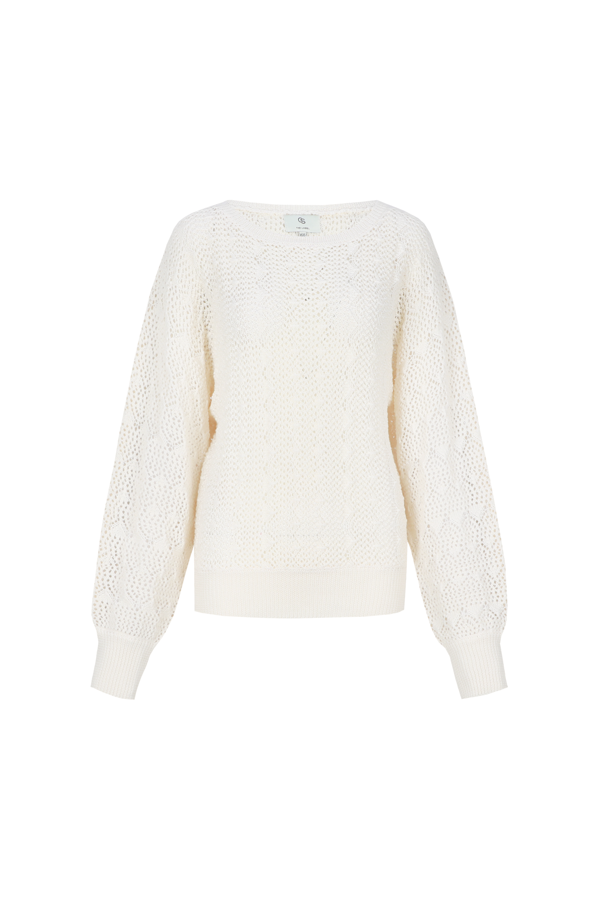 C&S Khloe Knit Pullover wool white