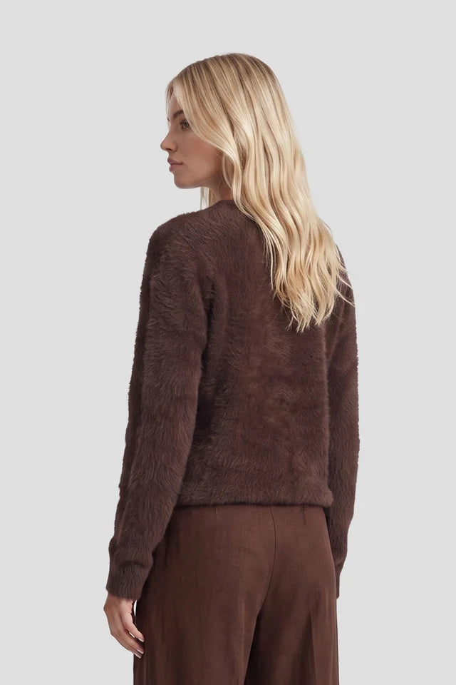 Fluresk Islene knit sweater Dark Chocolate