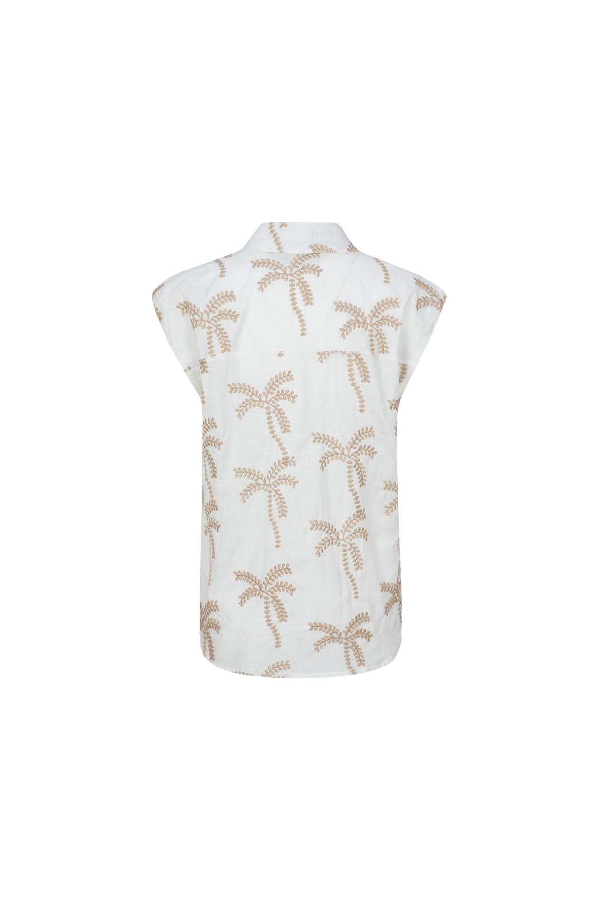C&S Lusanna Blouse offwhite / khaki