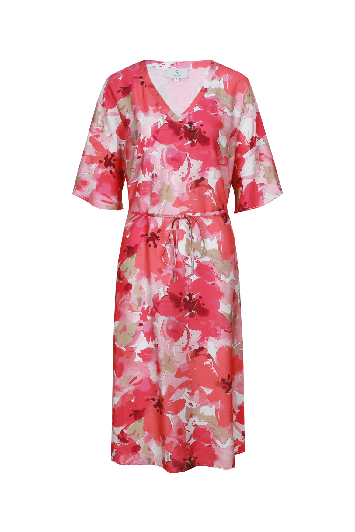 C&S Daliah Jurk sunkissed coral / berry fuchsia