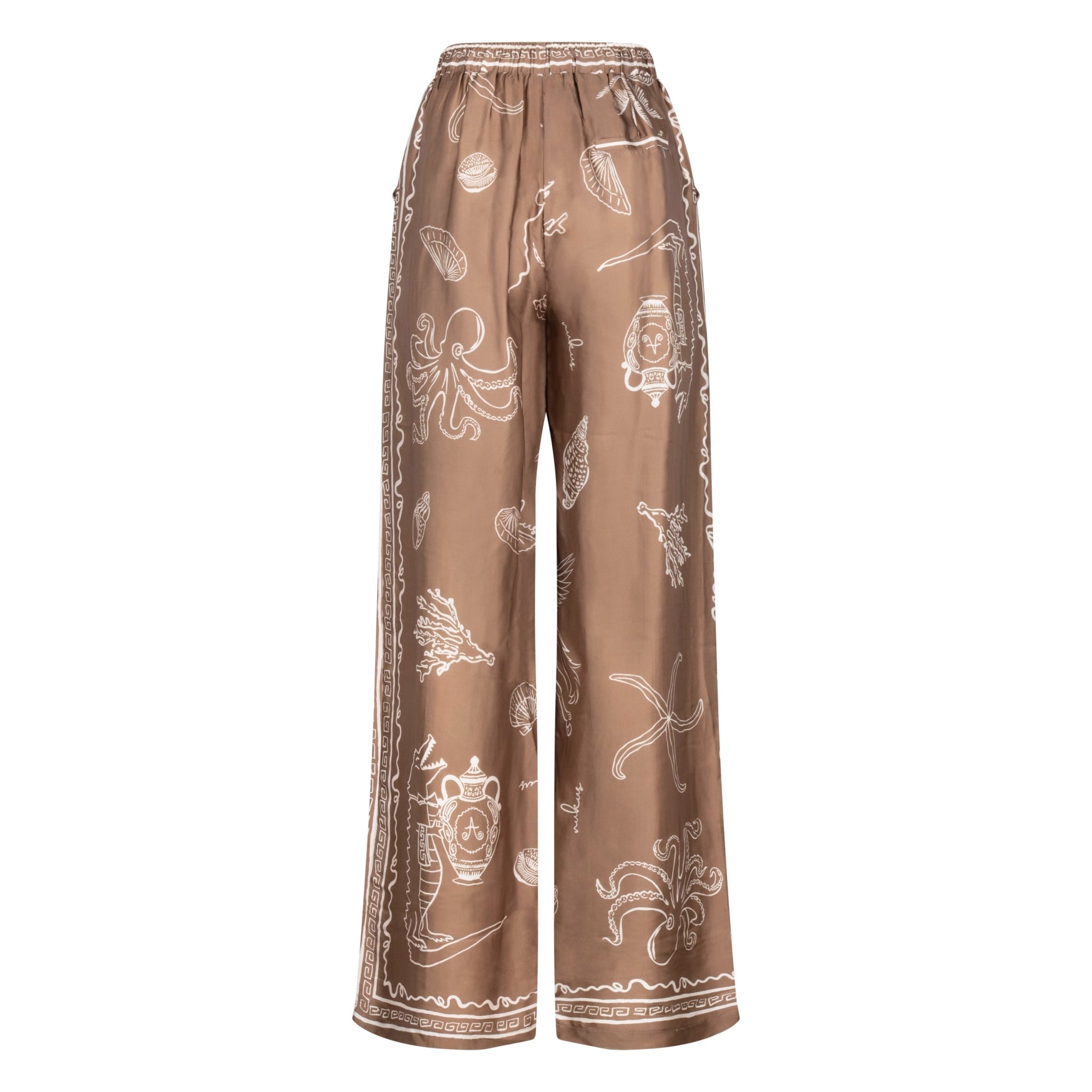 Nukus Valerie Broek Print fango/offwhite
