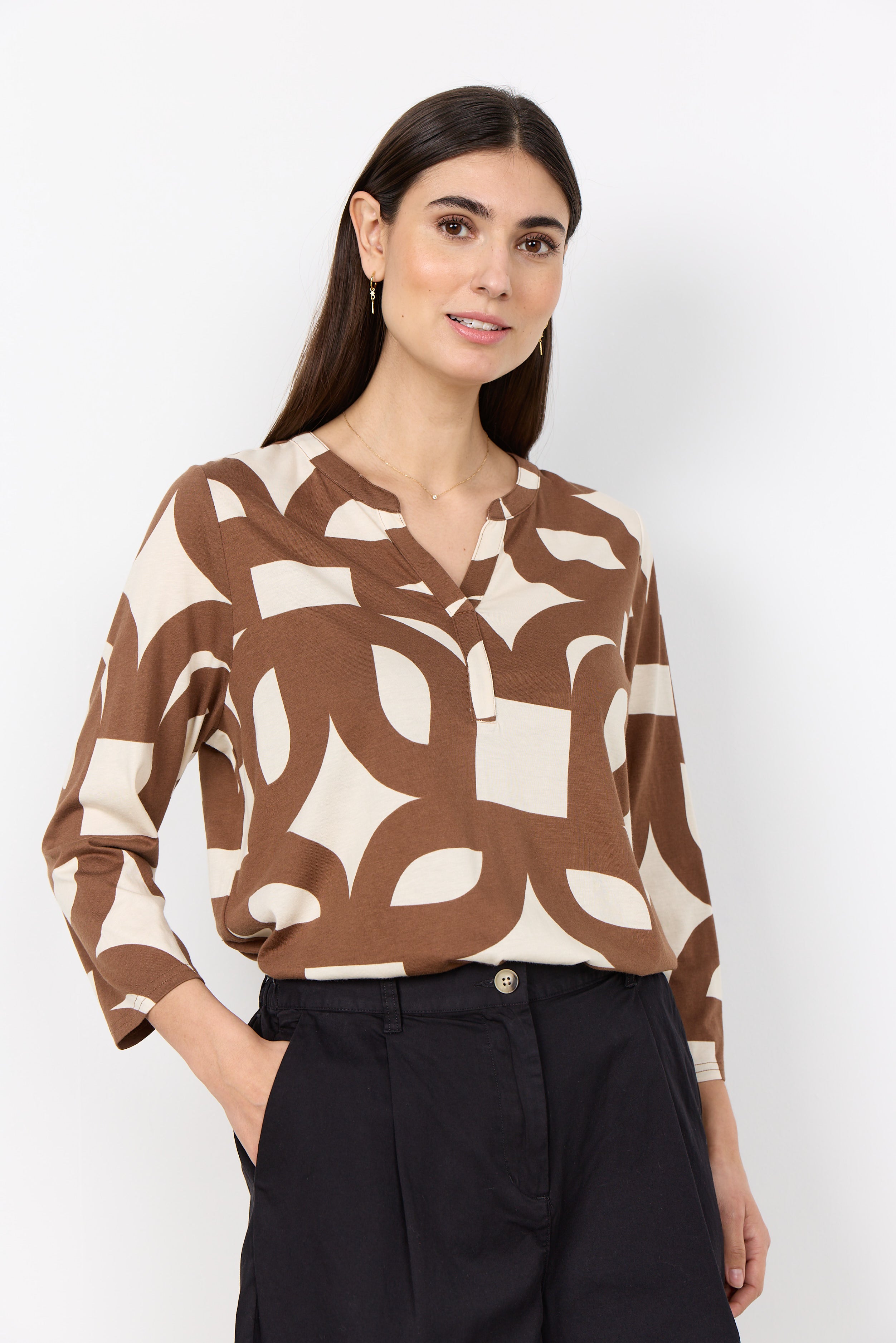 SoyaConcept Felicity AOP 542 toffee print