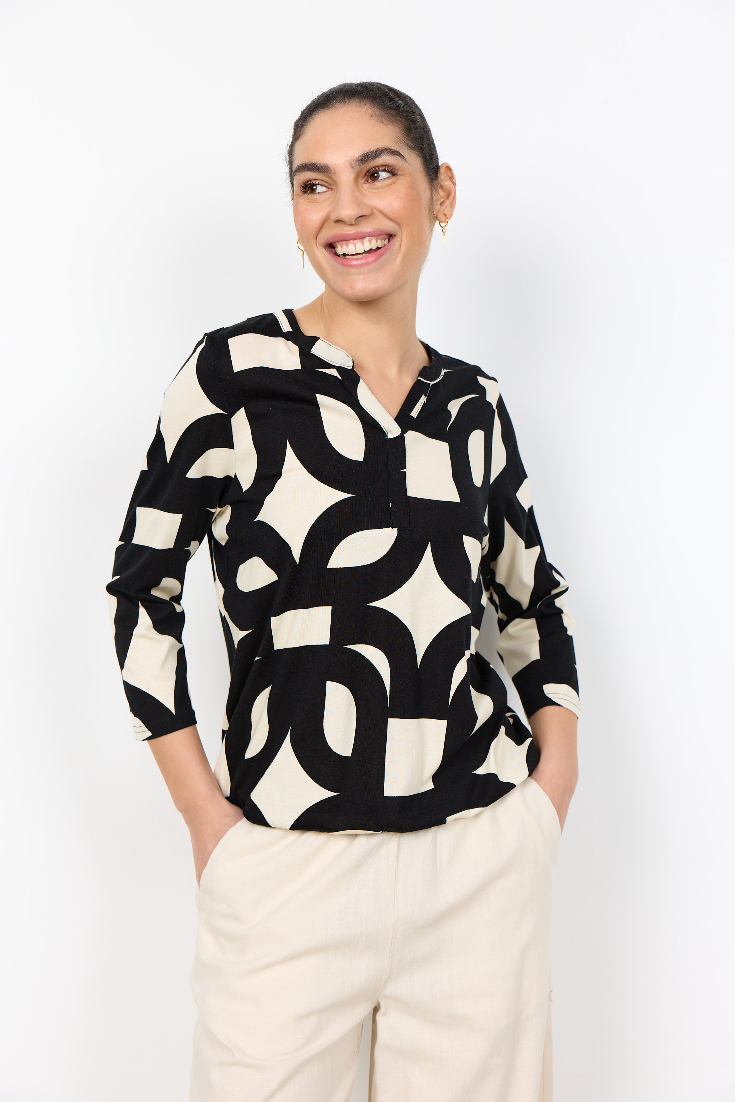 SoyaConcept Felicity AOP 542 zwart print
